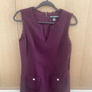 Karl Lagerfeld Tweed Pocket Dress